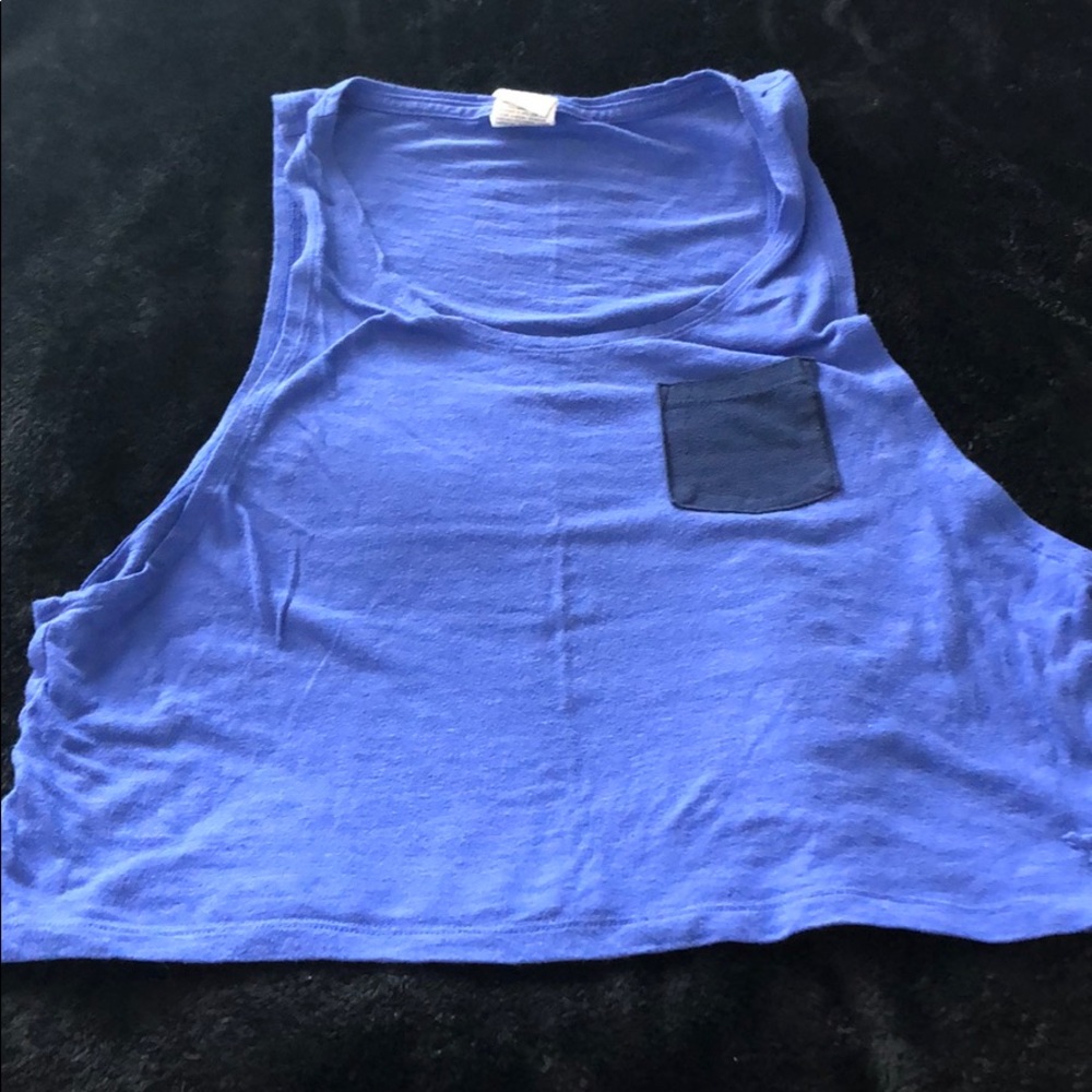 PINK VICTORIA’S SECRET BLUE MUSCLE TEE